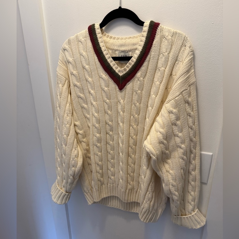Vintage 90’s Gap Cotton Cable Knit Prep Sweater